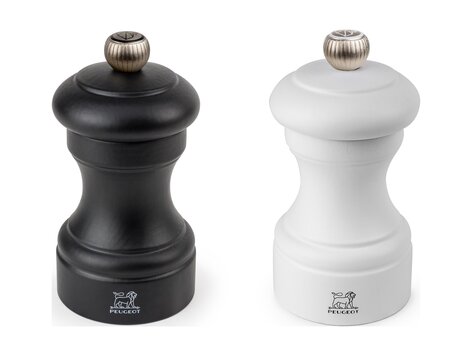 Peugeot Bistro peper- en zoutmolen 10 cm, mat zwart/mat wit