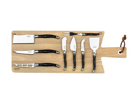 Laguiole Style de Vie Premium Line kaasmessenset 8-delig zwart