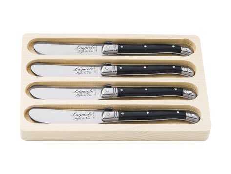 Laguiole Style de Vie Premium Line botermessenset 4-delig zwart
