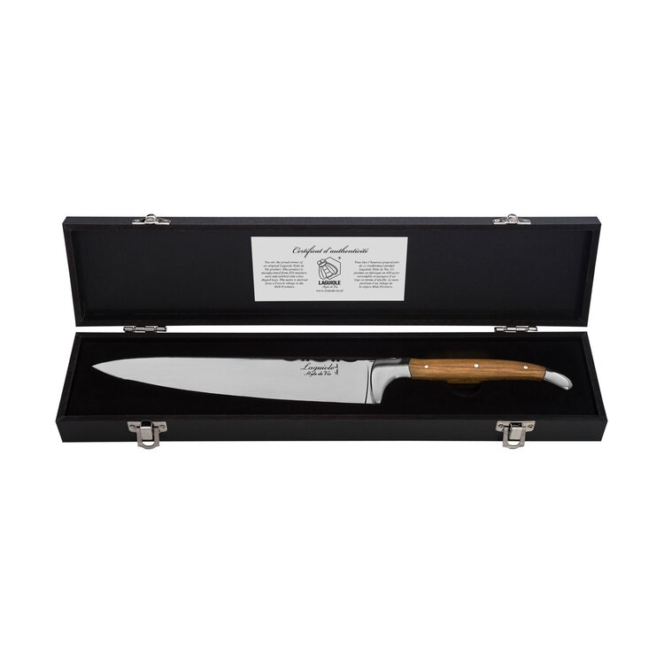 Laguiole Style de Vie Laguiole Style de Vie Luxury Line koksmes 20cm olijfhout