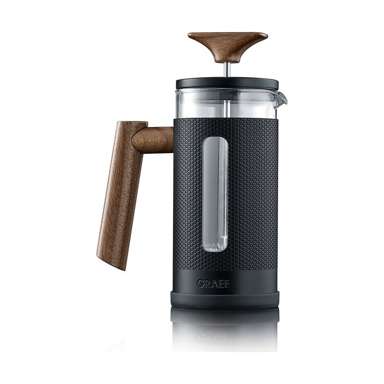 Graef Graef Cafetière 350ml, metalen body, houten greep en knop