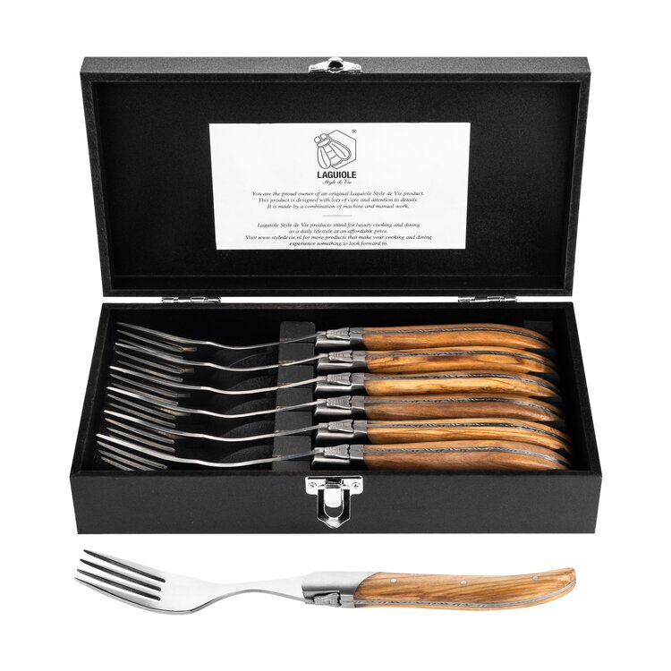 Laguiole Style de Vie Laguiole Style de Vie Luxury Line vorken 6-delig olijfhout