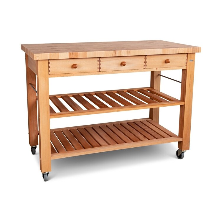 Butler Butler keukentrolley M-1200, beukenhout, kopshouten blad