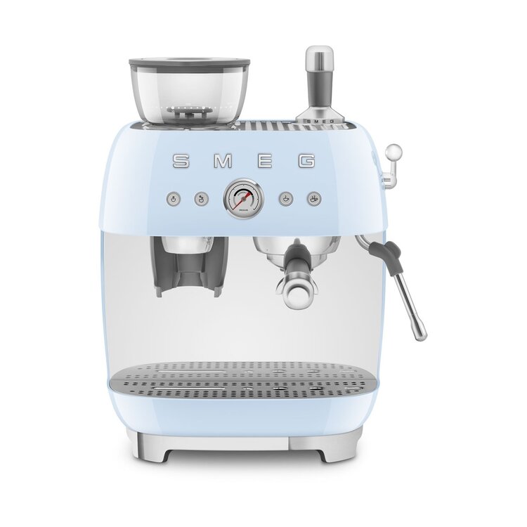 SMEG SMEG espressomachine pastelblauw, halfautomaat, EGF03PBEU