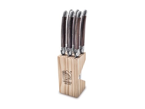 Laguiole Style de Vie Premium Line steakmessenset 6-delig Dark Wood 1,8mm