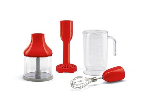 SMEG Staafmixer Accessoireset 4-delig, rood, HBAC11RD