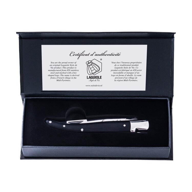 Laguiole Style de Vie Laguiole Style de Vie zakmes zwart pakkahout