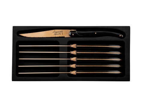 Laguiole Style de Vie Prestige Line steakmessenset 6-delig koper