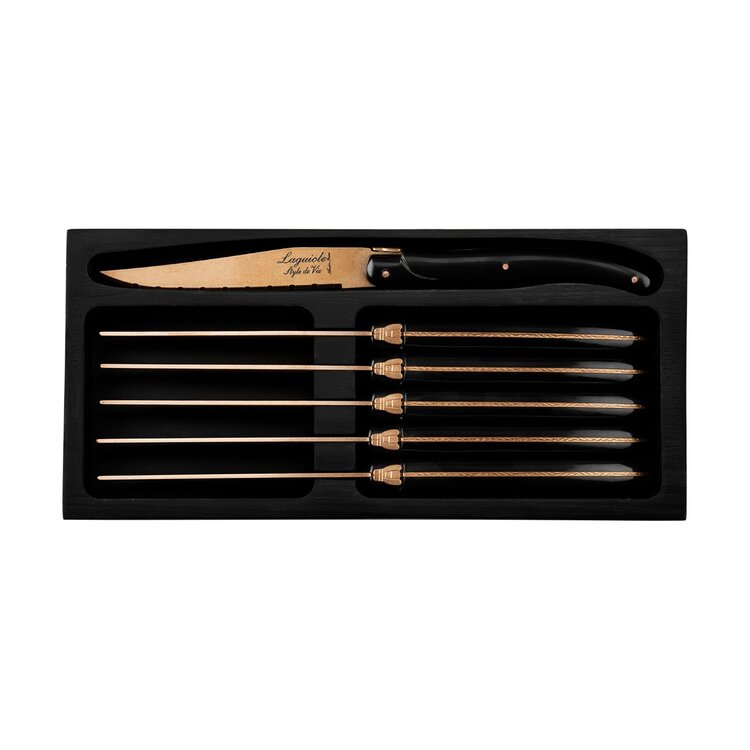Laguiole Style de Vie Laguiole Style de Vie Prestige Line steakmessenset 6-delig koper
