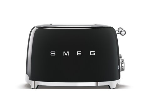 SMEG Broodrooster, 4-slots zwart, TSF03BLEU