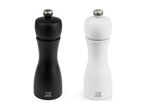 Peugeot Tahiti peper- en zoutmolen 15 cm, mat zwart & mat wit