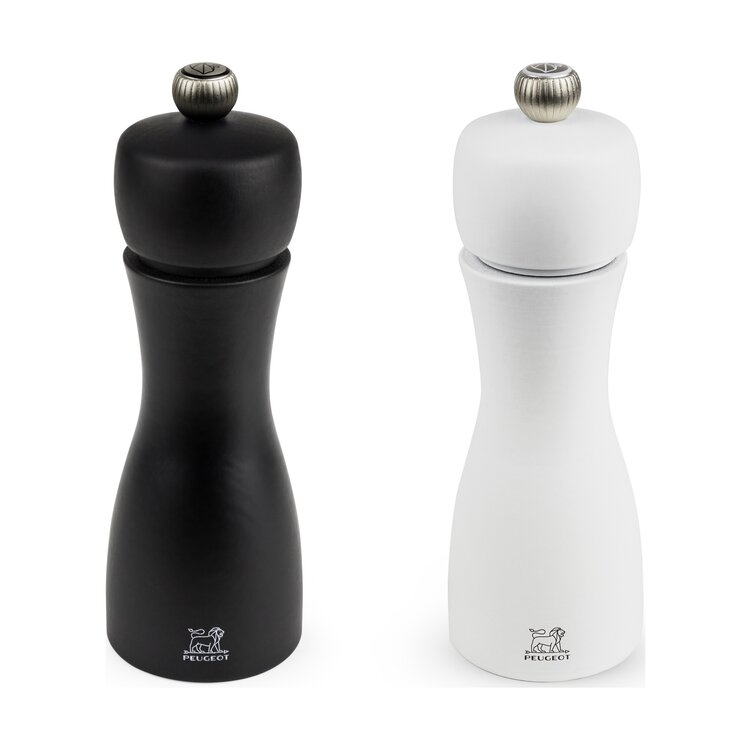 Peugeot Peugeot Tahiti peper- en zoutmolen 15 cm, mat zwart & mat wit, duo