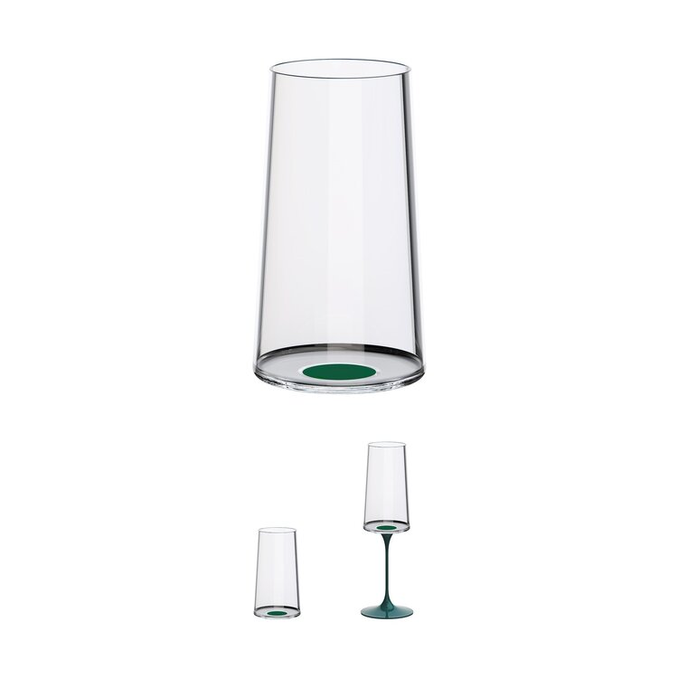 Trebonn Trebonn SplitGlass Longdrinkglas / Champagneflute 320ml, set van 2, groen