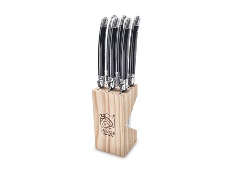 Laguiole Style de Vie Premium Line steakmessenset 6-delig Zwart 1,8mm