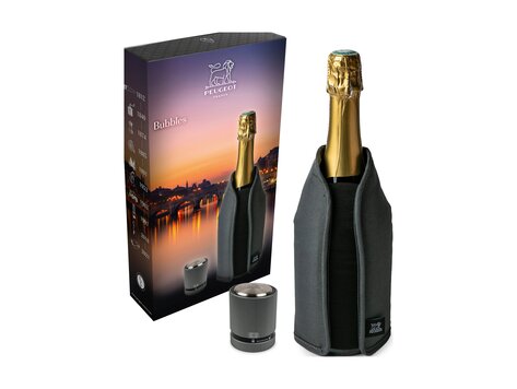 Peugeot Bubbles geschenkset Frizz, wijnkoeler en dop