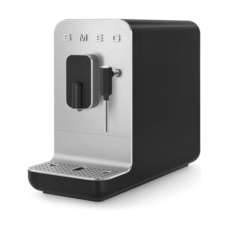 SMEG SMEG espressomachine medium, mat zwart, met stoomfunctie, BCC12BLMEU