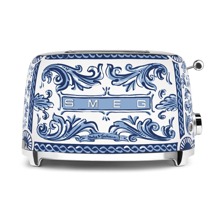 SMEG SMEG Dolce & Gabbana Broodrooster TSF01DGBEU, 2-slots, Blu Mediterraneo