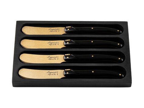 Laguiole Style de Vie Prestige Line botermes 4-delig goud