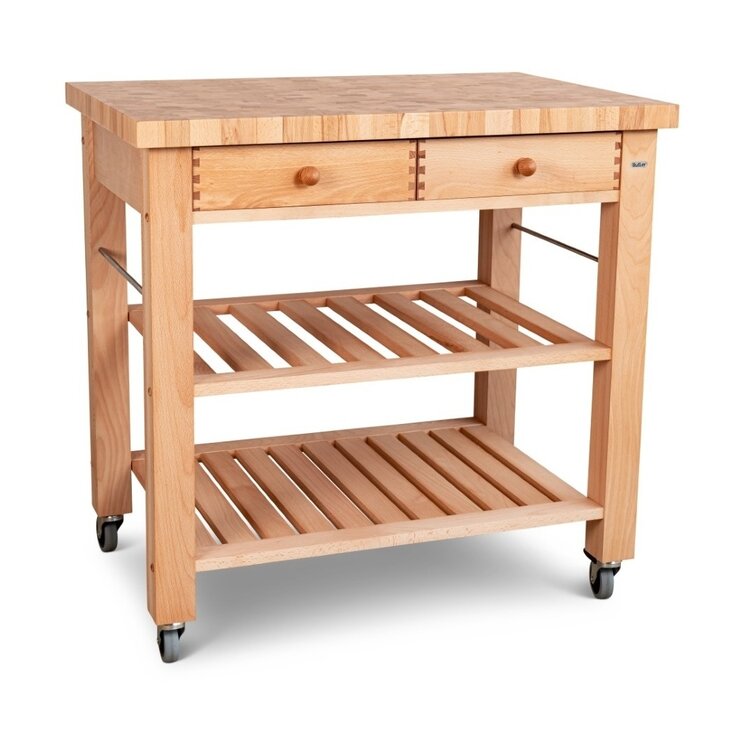 Butler Butler keukentrolley M-900, beukenhout, kopshouten blad