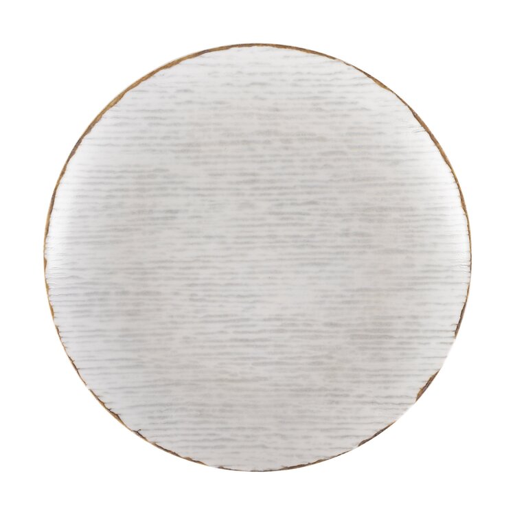 Hazel & Bos Hazel & Bos Juntos rayado ontbijtbord, 24 cm, set van 6, porselein