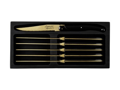 Laguiole Style de Vie Prestige Line steakmessenset 6-delig goud