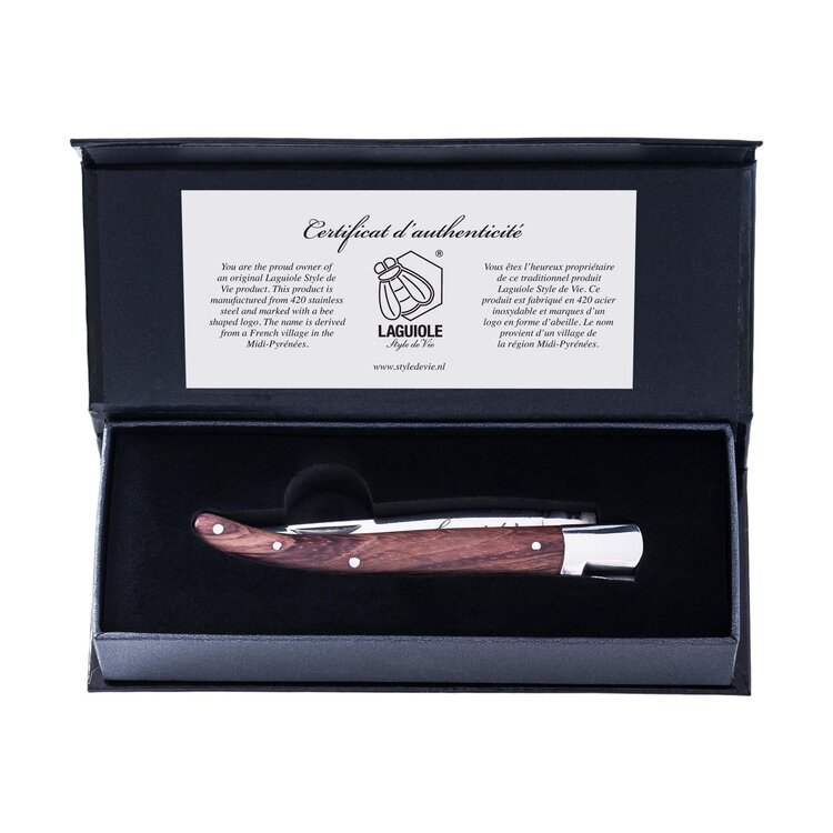 Laguiole Style de Vie Laguiole Style de Vie zakmes rood pakkahout