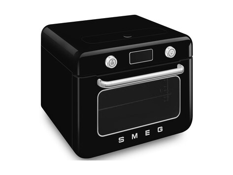 SMEG Vrijstaande combi stoomoven COF01BLEU, zwart