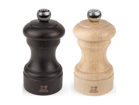 Peugeot Bistro peper- en zoutmolen 10 cm, chocolade/naturel
