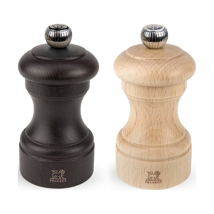 Peugeot Peugeot Bistro peper- en zoutmolen 10 cm, chocolade/naturel, beukenhout
