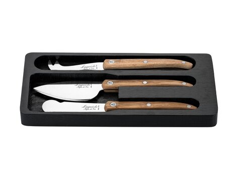 Laguiole Style de Vie Innovation Line Kaasmessenset 3-delig Eikenhout