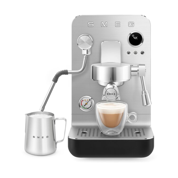 SMEG SMEG Espressomachine Mat Zwart, EMC02BLMEU