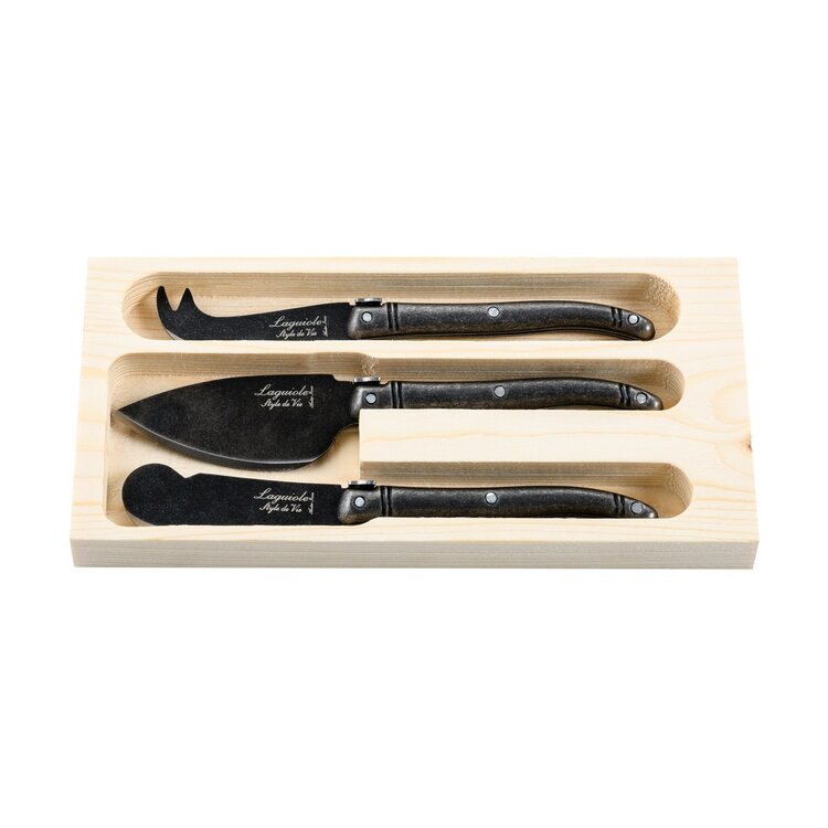 Laguiole Style de Vie Laguiole Style de vie Premium line kaasmessenset 3-delig stonewash