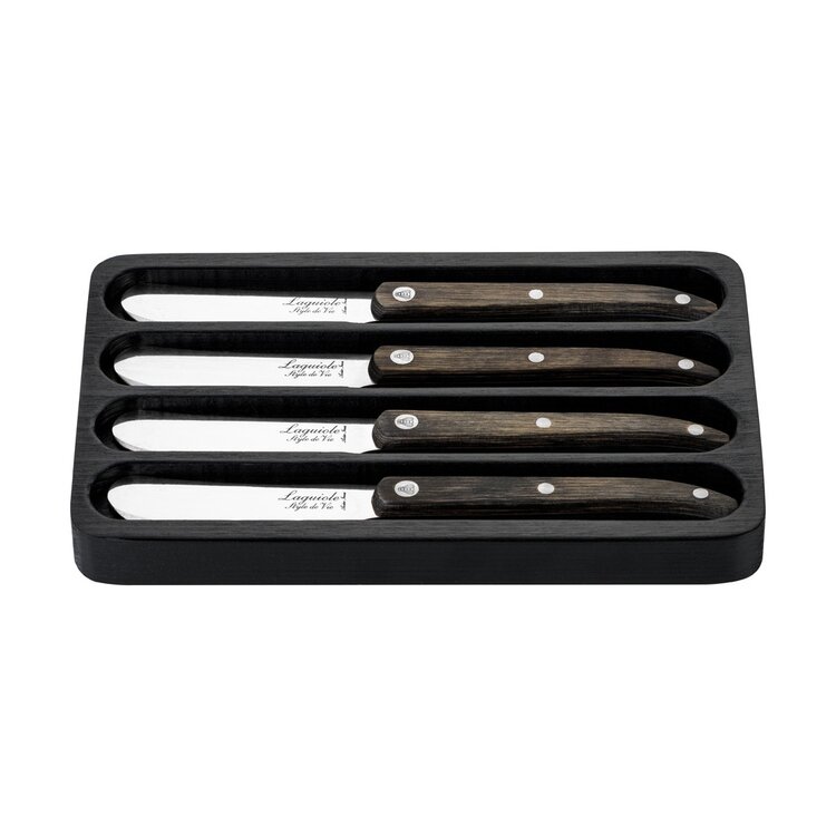 Laguiole Style de Vie Laguiole Style de Vie bottermessenset 4-delig grijs