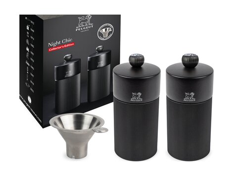 Peugeot Duo Line peper- en zoutmolen 12 cm, mat zwart