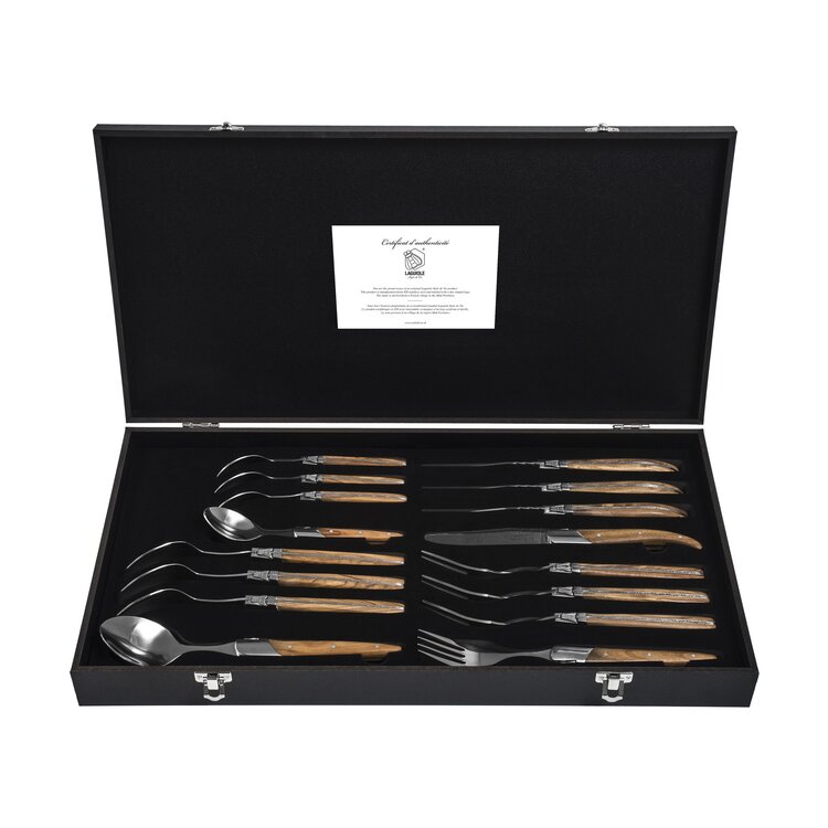 Laguiole Style de Vie Laguiole Style de Vie Luxury Line bestekset 16-delig olijfhout