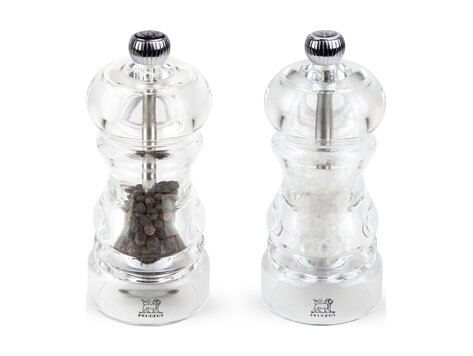 Peugeot Nancy peper- en zoutmolen 12 cm, transparant