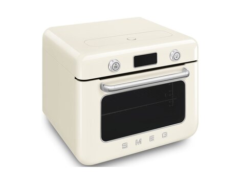 SMEG Vrijstaande combi stoomoven COF01CREU, crème