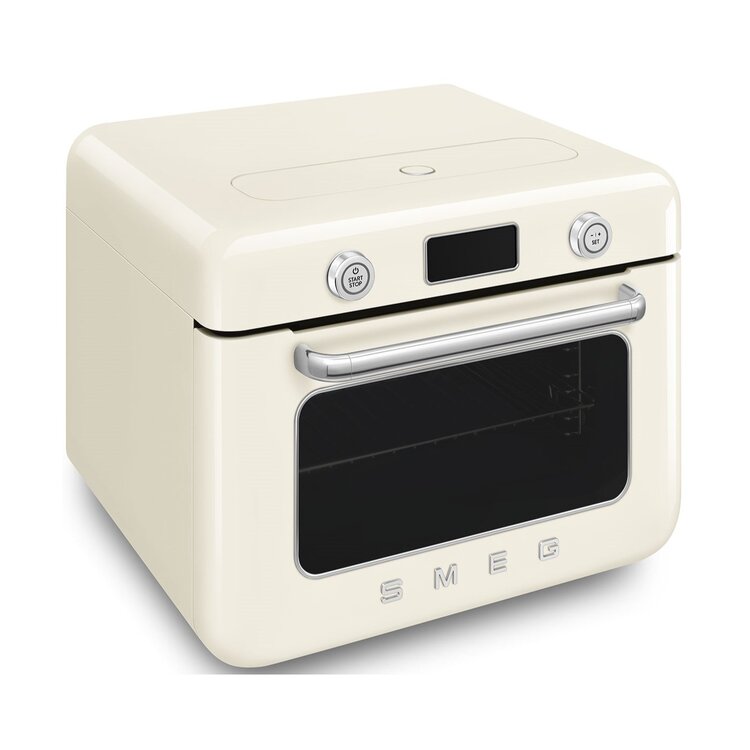 SMEG Vrijstaande combi stoomoven COF01CREU, crème