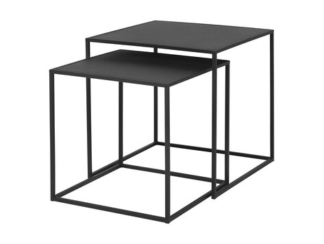 Blomus Set van 2 bijzettafels FERA, zwart