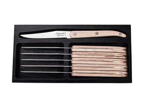 Laguiole Style de Vie Innovation Line steakmessenset 6-delig eikenhout