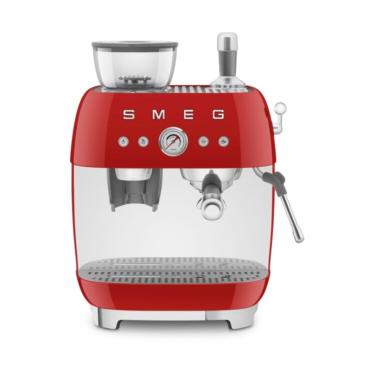 SMEG SMEG espressomachine rood, halfautomaat, EGF03RDEU