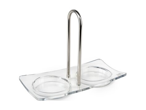 Peugeot Linea houder peper- en zoutmolen 15 cm, transparant