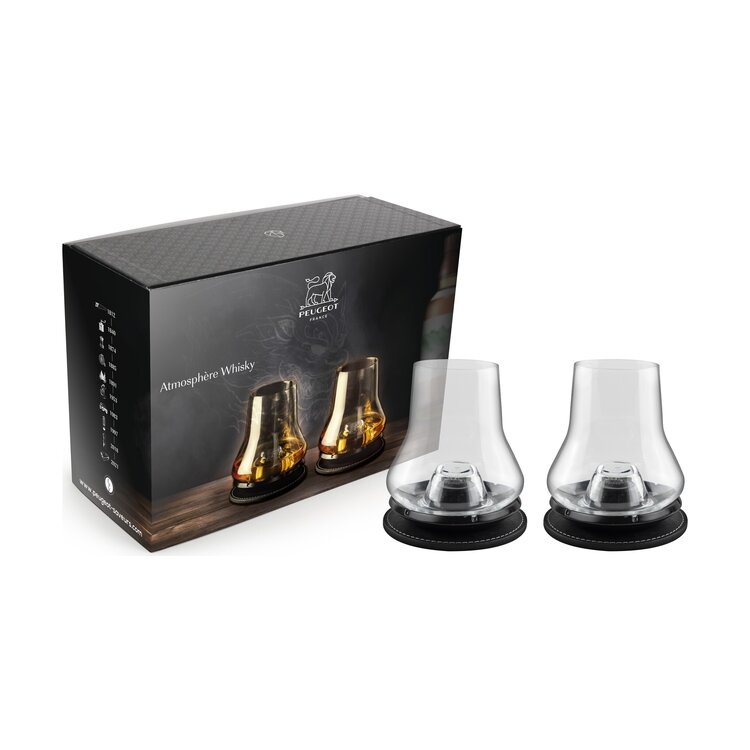 Peugeot Peugeot Atmosphère Whisky geschenkset, 2 whiskyglazen en koelbasis