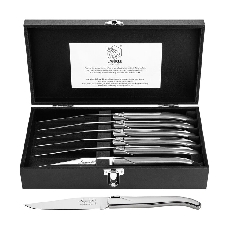 Laguiole Style de Vie Laguiole Style de Vie Luxury Line Steakmessenset 6-delig rvs