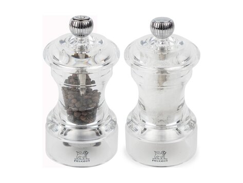 Peugeot Bistro peper- en zoutmolen 10 cm, transparant
