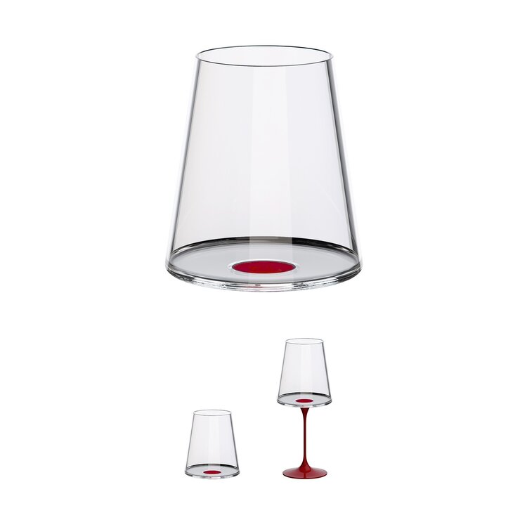 Trebonn Trebonn SplitGlass Tumbler / Rodewijnglas 450ml, set van 2, rood