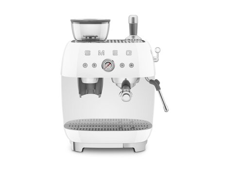 SMEG Espressomachine wit, halfautomaat, EGF03WHEU
