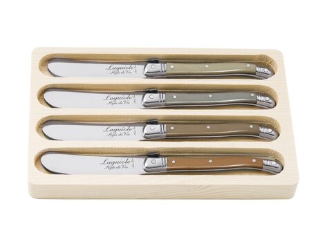Laguiole Style de Vie Premium Line botermessenset 4-delig tresure
