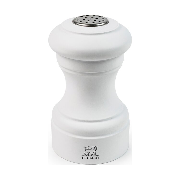 Peugeot Peugeot Bistro zoutstrooier 9 cm, mat wit, hout