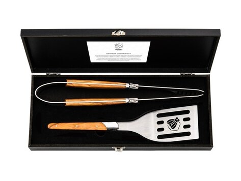Laguiole Style de Vie Luxury Line BBQ Set, Olijfhout